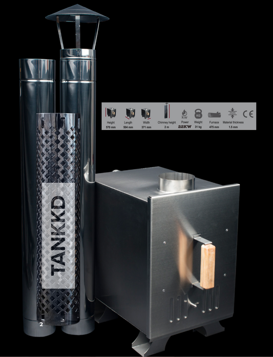 Poêle à bois FireBox 22 kW Certifié CE